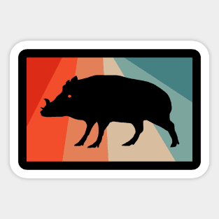 Vintage Boar Retro Design Gift Fan Sticker